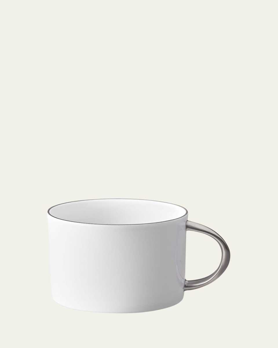 Corde Tea Cup, White/Silver